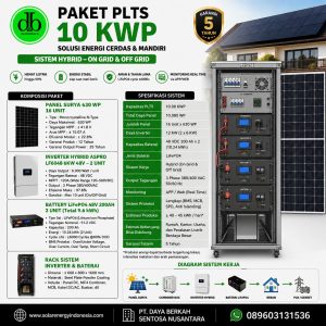 Paket PLTS Hybrid 10 kW untuk Industrial & Perkantoran Modern