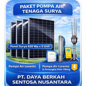 Paket Pompa Air Tenaga Surya Lorentz + Panel 620 WP