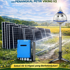 Paket Pompa Tenaga Surya PS2-4000 C-SJ5-25 dengan Panel 620 WP & Proteksi Petir